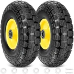 TICONN 10" Solid Tires, 2 Pack Flat