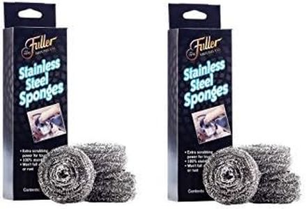 Fuller Brush Stainless Steel Sponges 2 Pack (2 Sets of 3 = 6 Sponges)