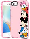 Qerrassa Dishini Family for iPhone 6/6S/7/8/SE 2020/SE 2022 4.7" Case Cute Cartoon Character Girly for Girls Kids Boys Phone Cases Cover Fun Design Kawaii Fashion Soft TPU for iPhone 6/6S/7/8/SE