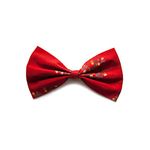 Ruse Pet Dog and Cat Bow Tie 'Red Floral Cotton Printed' Easy to Use Anti Chafing Elastic Strap Gift for Pets Dogs & Cats Scarf Tie/L-XL