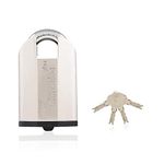 Godrej Locking Solutions and Systems Herculoc Plus 4 Keys Padlock (Silver, Polished Finish, Brass)