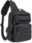 Leaper Military Tactical Backpack Assault Pack Sling Bag Molle Backpack Out Bag, Unisex, Black, Small