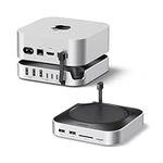 UGREEN Mac Mini M4 Dock with 10Gbps NVMe SSD Enclosure (Up to 8TB), USB C Hub with with 3x USB-A 10Gbps, 2x USB-A 3.0, 2x USB-C 10Gbps, 170MB/s SD/TF, Dock & Stand for Mac Mini M4/M4 Pro