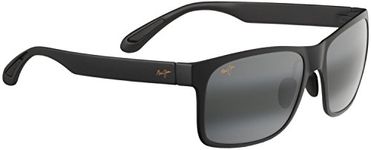 Maui Jim Unisex's Red Sands Sunglasses, Matte Black/Neutral Grey Polarized, Large