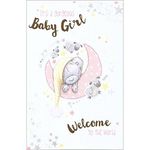 Me to You Bear New Baby Girl New Baby Card, White,ASE92009,5x8 inch