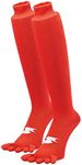 SSK YA1927 Baseball Socks, 5 Fingers, Set of 2, 9.8-10.6 inches (25-27 cm), red (20), 27.0-29.0 cm