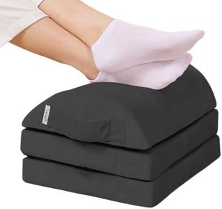 Large Size Foot Rest for Under Desk with 3 Adjust Heights- Memory Foam Foot Stool - Back, Lumbar, and Knee Pain Relief - Perfect for Office, Home, Working and Gaming Use (Black)