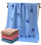 DRESSABLY Newborn Baby's Cotton Washcloth Soft Bath Towel (Colour and Prints May Vary, Small, 48cm x 84cm) - Pack of 2