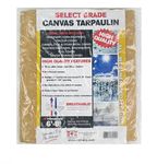 Canadian Tarpaulin Manufacturers 62002 Canvas Tarp, Tan, 8' x 12'