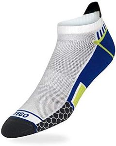 TEGO - Socks - Ankle - Ultralight Nylon - Small (1 Pack) - White Volt-Sports, fitness, Running, Exercise, Thick Good Grip, for men, women