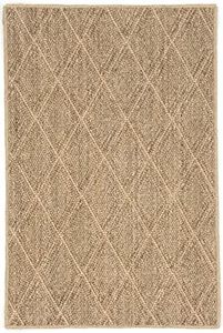 Dash and Albert Diamond Sisal Area Rug - 2.5' x 8' Runner Neutral Diamond Hand Tufted Accent Rug - Durable, High Traffic Living Room, Hallway, Bedroom