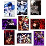 Paper9store Pack of 9 - Anime Posters self-Adhesive Anime Wall Poster for Room, Size A4 Self-Adhesive 300 GSM Thick matt Poster (Black Clover)