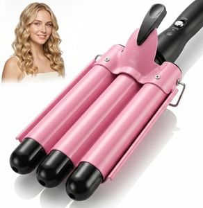 Vibraroo 3 Barrel Curling Iron，32MM Cerami Hair Waver, Heat Protection, Women's Beach Wave Styler, Dual Temperature Settings, (AU plug)