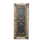 Creative Co-Op Rectangle Pine Wood Framed Antiqued Mirror, Grey