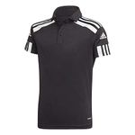 adidas Unisex Kids Squadra 21 Polo Shirt Polo Shirt (Short Sleeve), Black / White, 13-14 Years