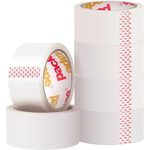 Packatape 6 Rolls General Purpose Packing Parcel Tape - Clear Transparent 48mm x 66m Packaging Tape