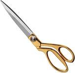 UNEQUETREND Tailor Scissors Professional 10.5" Gold Plated Stainless Steel Professional Shears Heavy Duty, 26 x 7 Centimeters