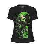 Hikabae Women's Cotton Printed | Don't Smile Billie | Graphic Printed | Half Sleeves | Round Neck | Oversized Fit T-Shirt/Tee (XX-Large, Black)