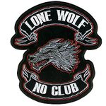 Hot Leathers Lone Wolf Embroidered Patch (1" Width x 11" Height)