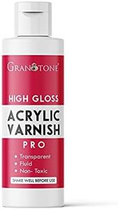 GRANOTONE Acrylic Artist's Varnish | Non-Yellowing | Non-Toxic | Anti-Crazing | High Gloss Finish | Suitable for Pro Artists, Hobby Painters & Kids | Made in India | 100 ML