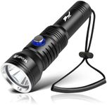 WINDFIRE Dive Light Scuba Diving Flashlight, IPX8 Waterproof 210 Feet Underwater Flashlight with Power Indicator & 4 Modes, Aluminum Submersible Torch for Deep Sea Diving and Snorkeling