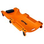 Pro-Lift Mechanic Plastic Creeper 40 Inch - Blow Molded Ergonomic HDPE Body with Padded Headrest & Dual Tool Trays - 350 Lbs Capacity Orange