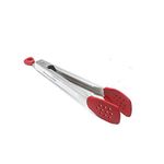 KitchenAid Gourmet Food Tongs with Silicone Head, Red