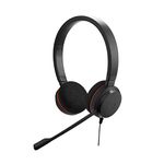 Jabra Gn Netcom Evolve 20 Uc Duo Ms Optimized, USB Wired On Ear Headphones with Mic, Multicolor