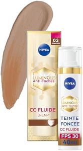 NIVEA Luminous 630 CC Fluide anti-taches FPS30 Teinte Foncée (1 x 40 ml), CC Crème teint unifié, Fond de teint couvrant imperfections, Soin visage teinté anti-âge correcteur réducteur de taches