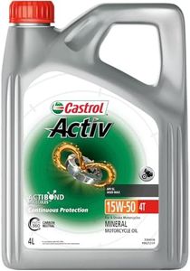 Castrol Activ 15W-50 4T 4 Stroke Motorcycle Engine Oil 4 Litre