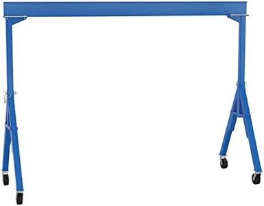 Vestil FHS-6-15 Steel Fixed Gantry Crane with Phenolic Casters 15 Ft. 6000 Lb. Capacity Blue