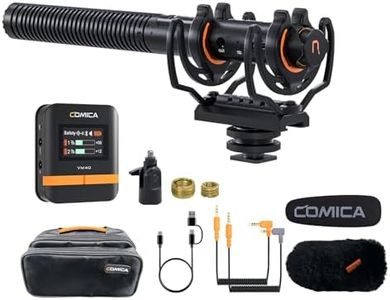 Comica VM40 Wireless Shotgun Microphone with Receiver for Camera,Smartphone and PC,Support APP Control USB C Digital Output for Video Recording, Podcasting and Interview