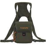 Tuxapo Binocular Harness Chest Pack with Rangefinder Pouch Bino Case for Hunting Hiking Shooting, Ranger Green, One Size, Hunting