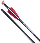 TenPoint CenterPunch HPX - Pack of Three - Lighted 20” Carbon Arrows with Red Alpha-Blaze HPX Nock - Essential for Flight Visibility