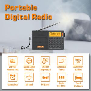 XHDATA D-808 Portable Radio – AM/FM/SW SSB Receiver with LCD Display