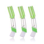 Mini Duster for Car Air Vent 3 Pack Air Conditioner Cleaner and Brush Double Head Dust Collector Cleaning Tool for Keyboard Blinds Shutter Automotive Dashboard