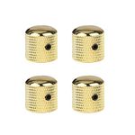 XIYANGJUAN 4Pcs Metal Guitar Knobs Gold Volume Tone Control Knob Dome Knobs with with Allen Keys Screws for Fender Telecaster Gibson Les Paul Electric Guitar Bass