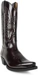 XBTEVUDAK Western Boots Vintage Square Toe Chunky Block Heel Pointed Toe Stitched Leather Cowboy Boots for Men Country Boots Mid-Calf Boots