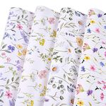 Titiweet Floral Wrapping Paper - Birthday Wrapping Paper for Women, 8 Sheets Wildflower Wrapping Paper for Wedding Mothers Day Baby Shower, 20 x 28 Inches Per Sheet
