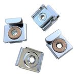 Reflex SalesFrameless Unframed Bathroom Mirror Glass Wall Hanging Fixing Kit Hardware - Metal Chrome Silver Effect Spring Loaded Clips with Screws and Wall Plugs, Hanging Instructions Included