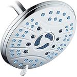 AquaCare AS-SEEN-ON-TV High Pressure 6-Setting 7 inch Rainfall Shower Head with Special Hygienic Anti-Clog Nozzles for Cleaner, More Powerful Shower! Top American Brand/All Chrome Finish