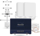 Cell Phone Booster for Home & Cell Phone Signal Booster with 2 Indoor Panel Antennas Band 66/2/4/5/12/17/13/25 for All Canadian Carriers | Up to 7000 Sq Ft | Boost 4G Data Signal | ISED Approved