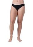 Woolove Women’s Merino Wool Bikini Brief Underwear – Odour Blocking, Breathable, Moisture-Wicking, Quick Drying (Black, Medium)