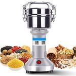 Greatrue Electric Grain Mill Grinder Spice Grinder Flour Mill Wheat Cereals Herb Pulverizer for Kitchen,150g High Speed Dry Spice Grinder Machine