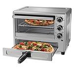 Oster Convection Oven with Dedicated Pizza Drawer, Stainless Steel (TSSTTVPZDS),Large