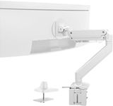 VIVO Premium Aluminum Heavy Duty Monitor Arm for Ultrawide Monitors up to 49 inches and 33 lbs, Single Desk Mount Stand, Pneumatic Height, Max VESA 100x100, White, STAND-V101G1W