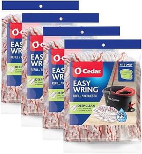 O-Cedar EasyWring Deep Clean Refill (4-Pack) | 40% More Cleaning Power | Microfiber Mop Refill Compatible with O-Cedar EasyWring Spin Mop & Bucket System