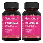 Gynoveda Kanchnar Guggulu Ayurvedic Tablets | Thyroid Supplement, Manage Weight, Hormonal Balance For Women | No More Thyroid Tea For Hypothyroidism (Pack of 2, 480.00)