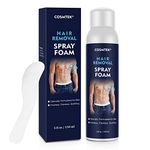 Hair Removal Spray Foam for Men, Painless Depilatory for Bikini, Pubic, Leg, Underarm, Face and Body. Intimate Hair Remove Cream. Gentle Formula for All Skin Types.