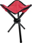 ZANKHNA Folding Camping Stool Portable Fishing Chair Seat for Camping Fishing Hiking Gardening and Beach, Seat Height 19 Inches (Random Color, Metal)